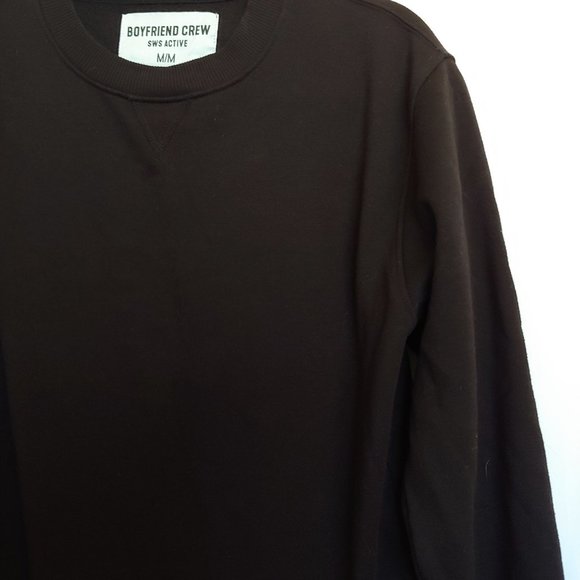 Boyfriend Crew SWS Active sweatshirt with blingy rinestone skull with wings Med - Picture 6 of 11